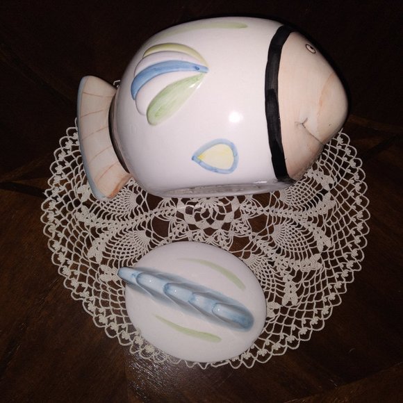 Vintage Elegant Ceramic Jar - Fish - Picture 3 of 3
